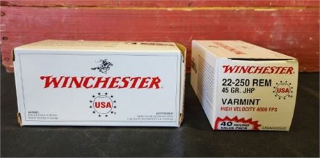 Factory Winchester 22-250 Ammo...80rds