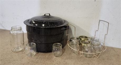 Lidded Canning Pot & Jars