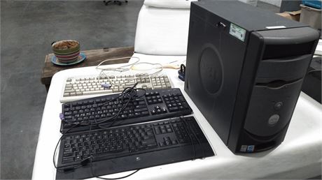 Dell Computer and 3 Keyboards