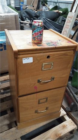 2 Drawer Wood File Cabinet