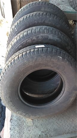 (4) 185/80R13 Trailer Tires