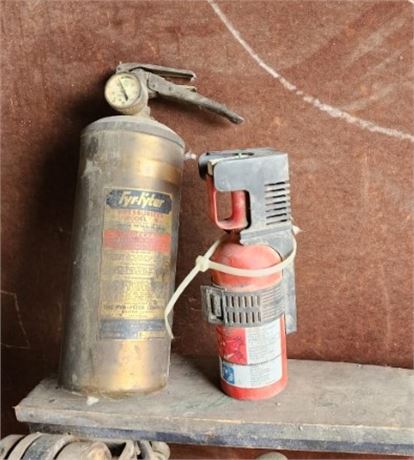 Fire Extinguisher Pair - One Vintage