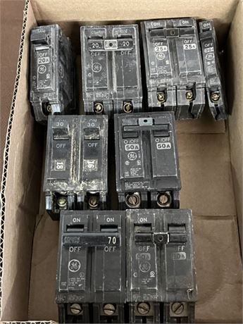 Assorted Used Circuit Breakers