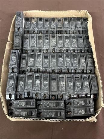 50 - Used GE 15 Amp Circuit Breakers