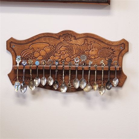 Vintage Spoon Collection with Wall Displays