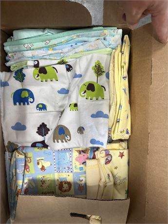 Box of Kid Themed Fabrics