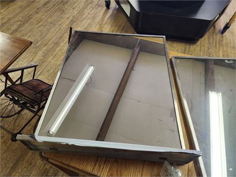 2 Commercial mirrors with Metal Shelf