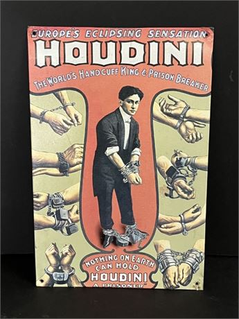 Houdini Metal Repro Sign - 10x16