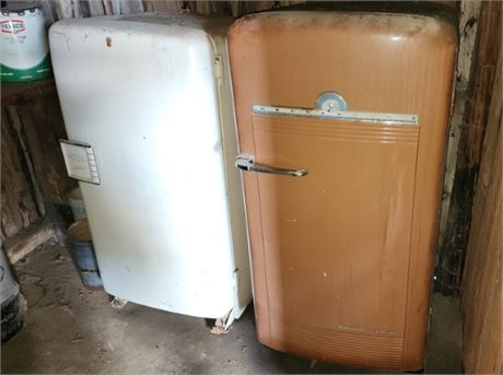 2 Vintage Non Working Refrigerators