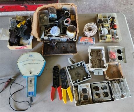 Assorted Electrical Hardware/Strippers/Tester
