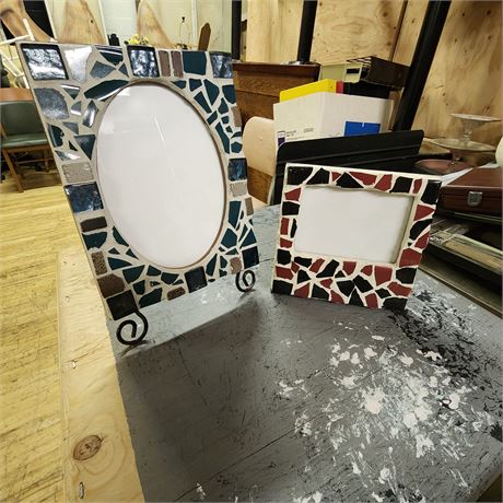 2 Qty Small Handcrafted Picture Frames Set #2