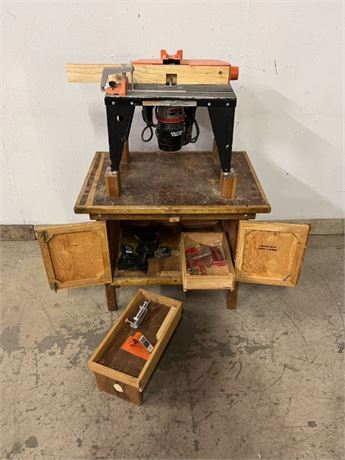 Nice Router Table w/ Craftsman Super Router & Extra Components