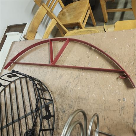 Small Scale Red Metal Pot or Utensil Rack