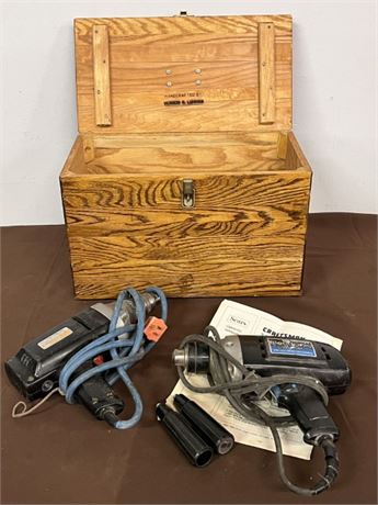 Hammer Drill & Drill w/ Nice Wood Case