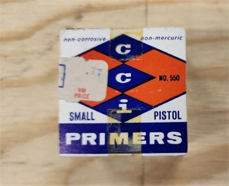 CCI #550 Small Pistol Primers...500pc