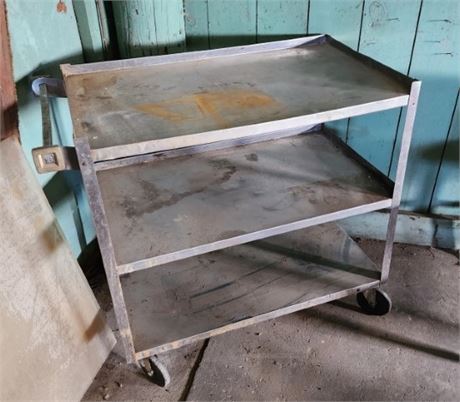 Rolling Stainless Table...40x21x33