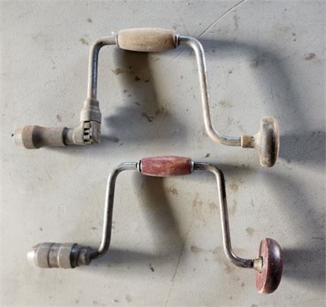 Vintage Brace Drill Pair