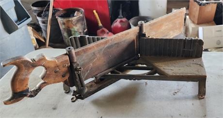 Vintage Saw & Miter Box