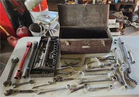Assorted Tools & Tool Box