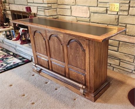 Beautiful Vintage Bar with Footrail...66x21x36