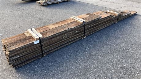 D) 1" x 10" x Assorted Lengths Reclaimed Wood From c. 1918 Molt, MT Bank