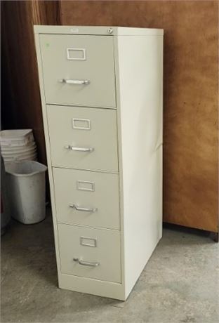 4 Drawer Metal File Cabinet - No Key - 15x27x52