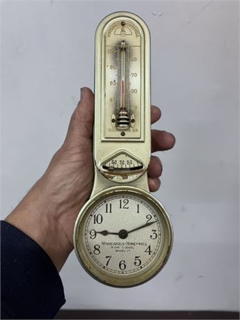 Vintage Thermometer/Clock/Thermostat