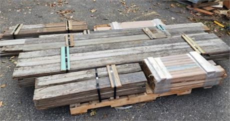 Reclaimed Wood from Molt, MT Bank (C. 1918) - 140pcs, Peach/Pink