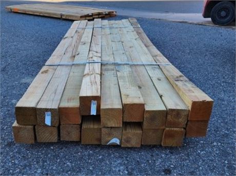 4x4"x8' Treated Lumber - 18pcs. (Bunk #21)