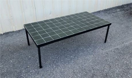 Tile Top Coffee Table - 48x24x16 - Dark Green