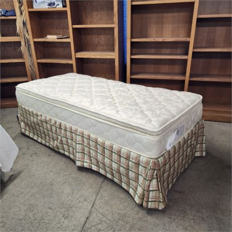Twin Bed w/ Frame and Bedding