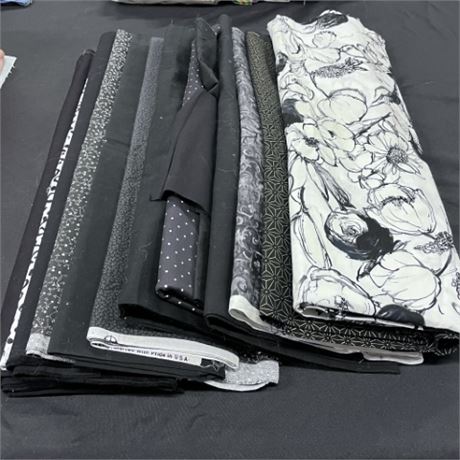 Assorted Black & White Fabric