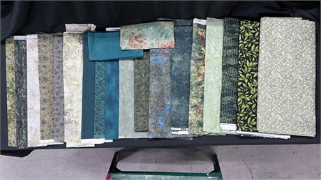 Assorted Fabric for Sewing/Quilting-Greens & Olives
