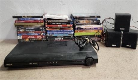 DVD Player with Speakers & DVD's