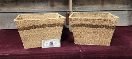 Pair of Sewing/Knitting/Home Decor/Crafting Baskets