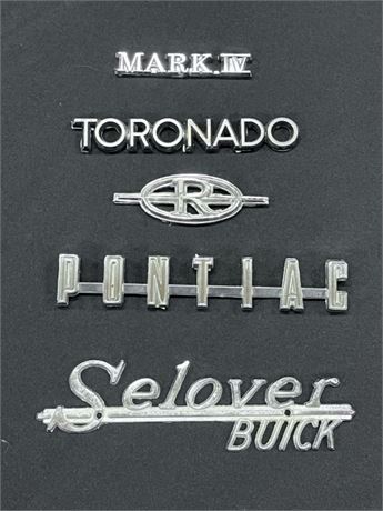 Vintage Metal Car Model Emblems