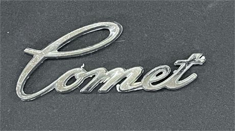 Vintage Metal Comet Car Emblem