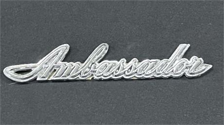 Vintage Metal Ambassador Car Emblem