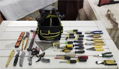 Assorted Handyman Tools & Tool Box