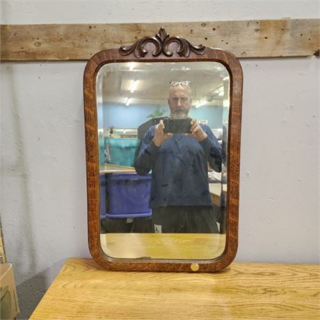 Vintage Framed & Beveled Mirror...18x29
