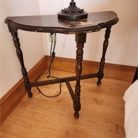 Antique Half Round Side Tables - 24x12x24 - 2nd Floor Room 14