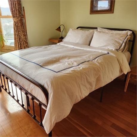 Queen Bed Frame + Mattress & Bedding -2nd floor room 11