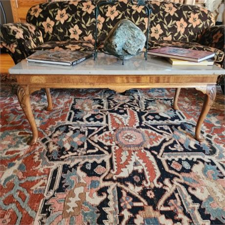 Vintage Marble or Quartz Top Coffee Table - 20x43x18 - Front Room