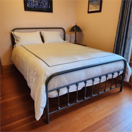 Queen Bed Frame + Mattress & Comforter/Shams - 2nd Floor Room 9