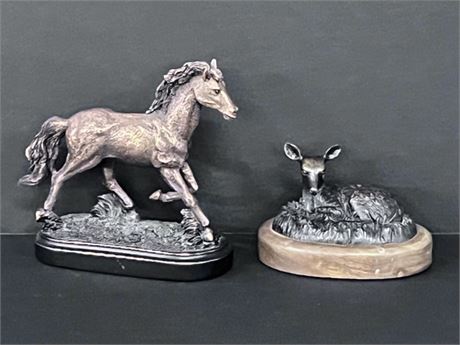 Horses & Deer Sculptures