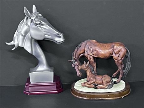 Horse Sculpture Pair