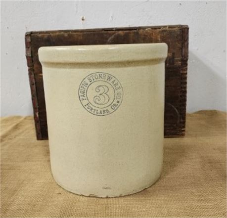 Vintage Pacific Stoneware #3 Crock...10"dia x11" Tall