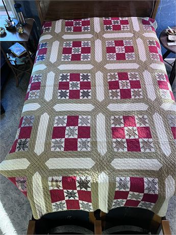 Marvelous Antique Quilt (1870), 66.5"x88"