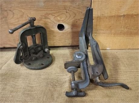 Vintage Pipe & Specialty Vise Pair