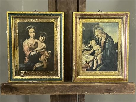 Vintage Framed Religious' Mother & Child Prints...8x10